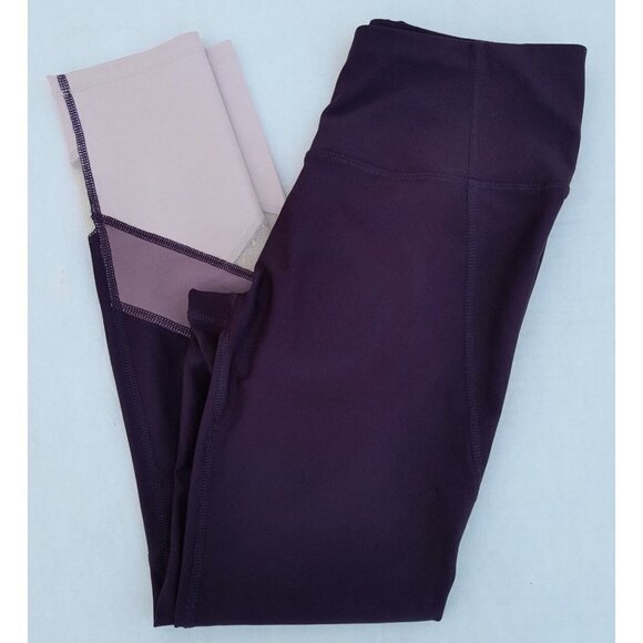 NWOT Apana Women's 3 Tone Athletic Yoga Leggings Size Small Mesh Inserts - Picture 1 of 7